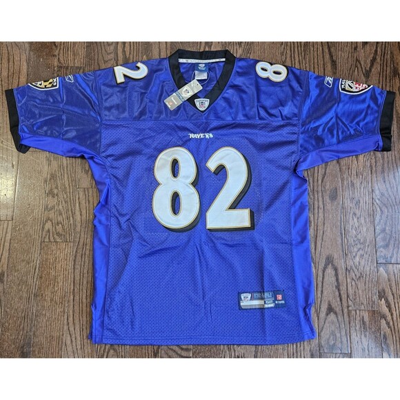 NFL On Field Jersey Torrey Smith #82 Reebok Baltimore Ravens Size 52 Purple NWT - Picture 1 of 14